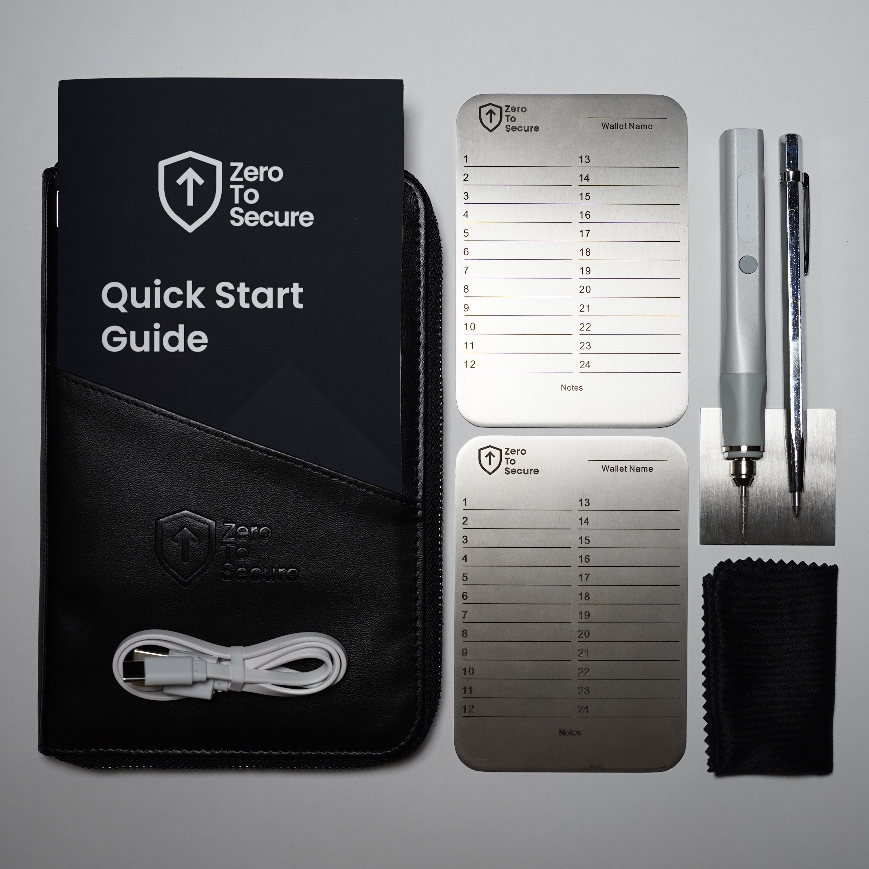 Crypto Seed Phrase Backup Kit | Zero To Secure™