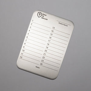 Zero To Secure™ Recovery Key Kit
